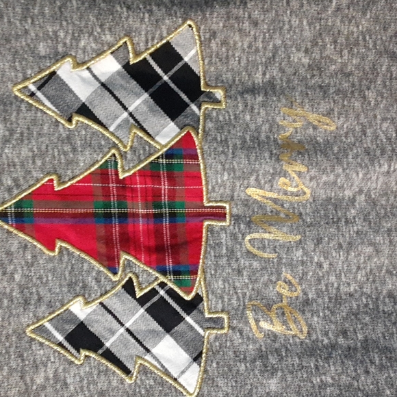 Holiday top "Be Merry". Size M - Picture 3 of 3